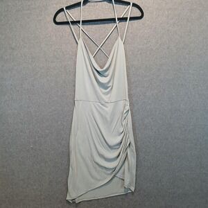 Charlotte Russe M mini dress draped ruched y2k fairy coquette club angelcore